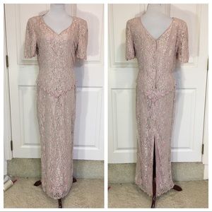 NWT! Scala pink sequin gown